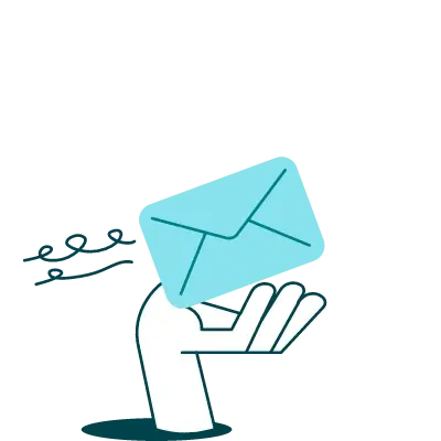 Illustration of a hand holding an envelope
